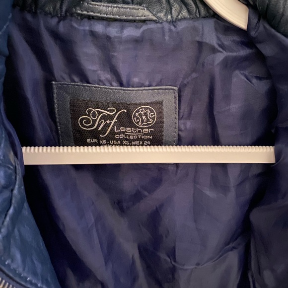 Zara TRF Leather Motorcycle Jacket XS - Picture 2 of 2